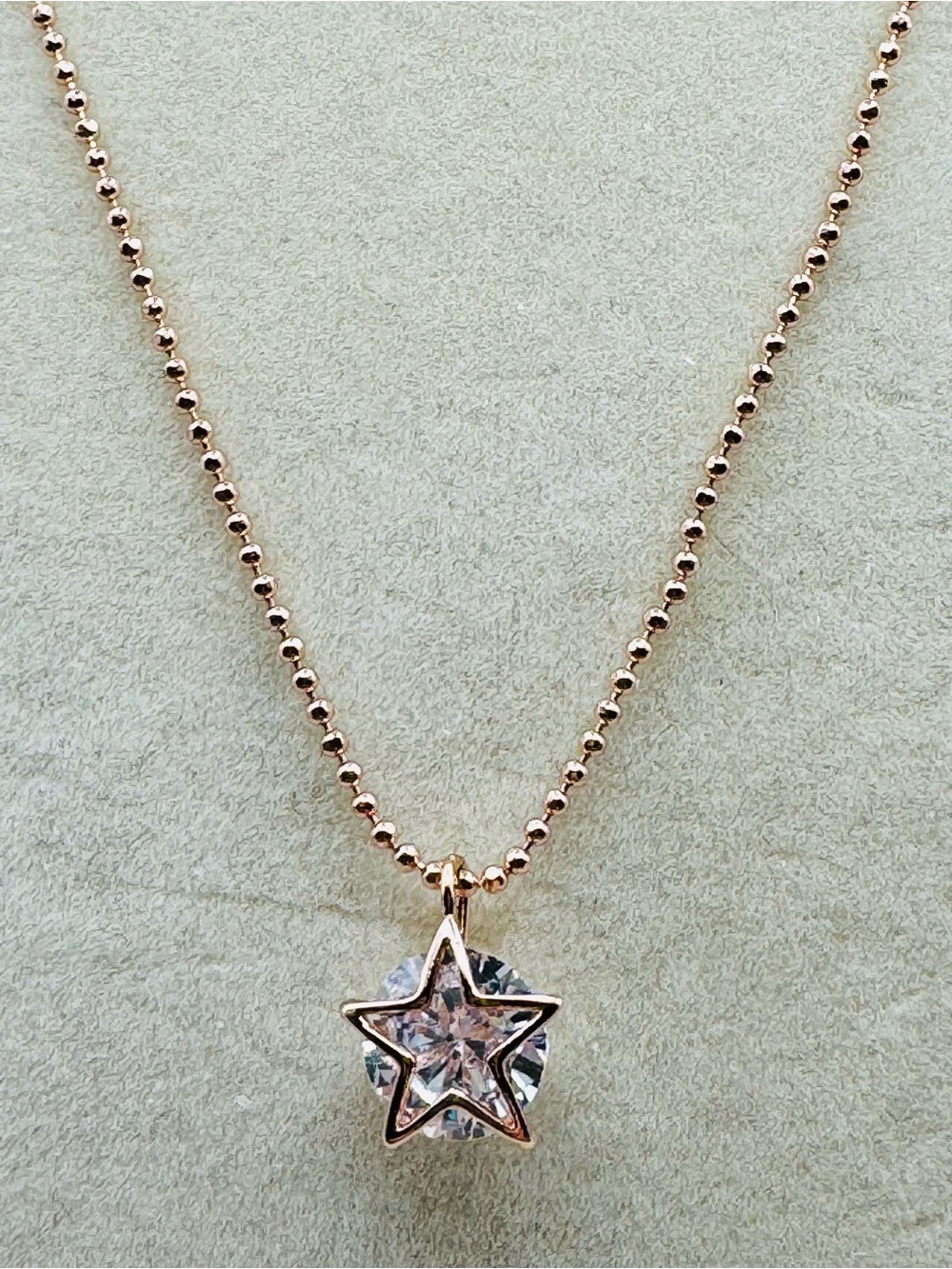KATE SPADE • Rose Gold Something Sparkly Star Pendant Necklace NEW